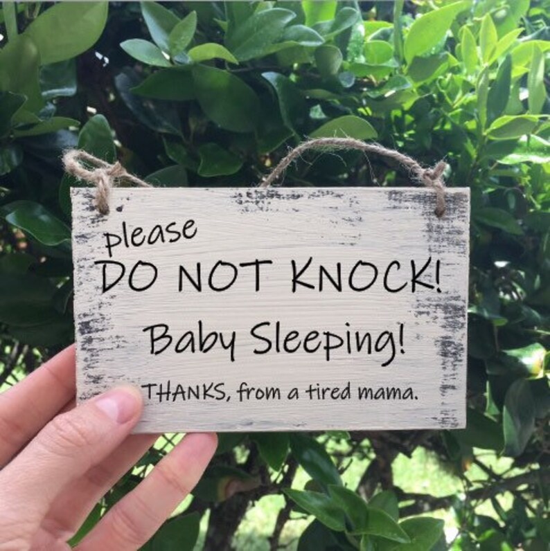 Do Not Knock Sign Baby Napping Sign Baby Sign Door Sign | Etsy
