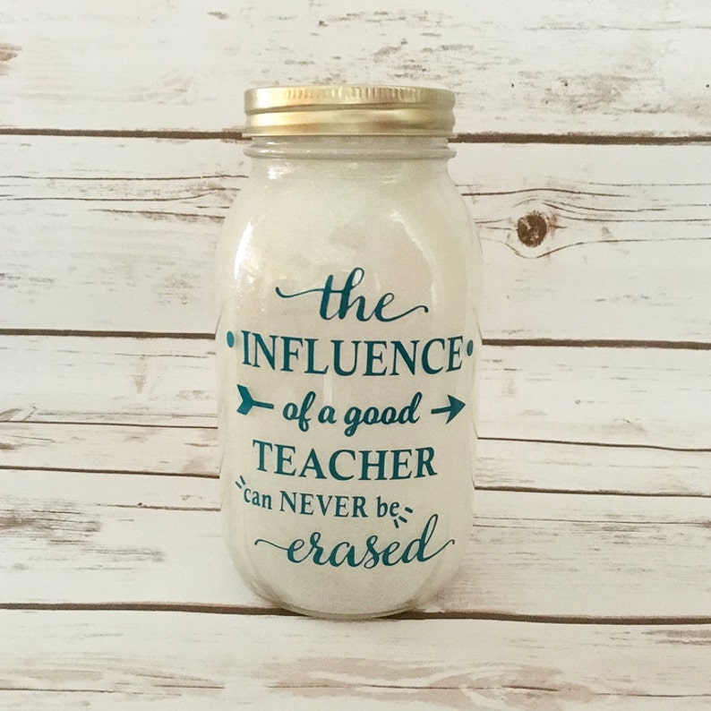 Personalized Teacher Gift, End of Year Teacher Gift, Thank You Gift Teacher, Nite Light, Teacher Appreciation Gift, Mason Jar Light image 3
