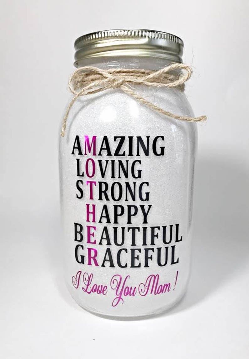 Christmas Gift Gifts for Mom Personalized gift Mason Jar Etsy