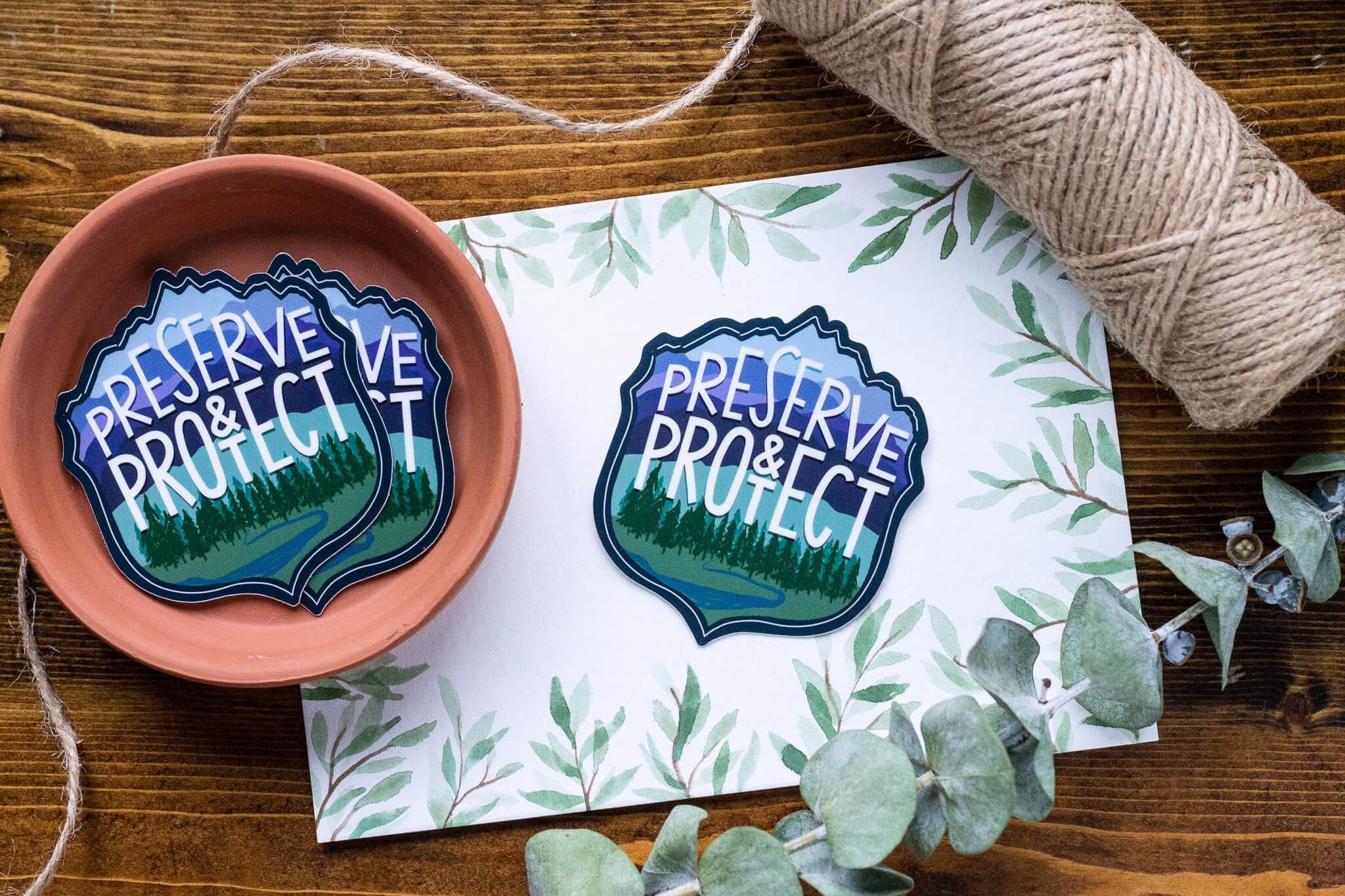 Preserve and Protect National Land Sticker Decal Laptop, Water Bottle