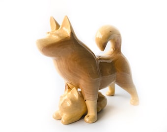 Statue Bullmastiff Sur Socle Bois – Art Dog FR – Édition Limitée – Résine/bronze