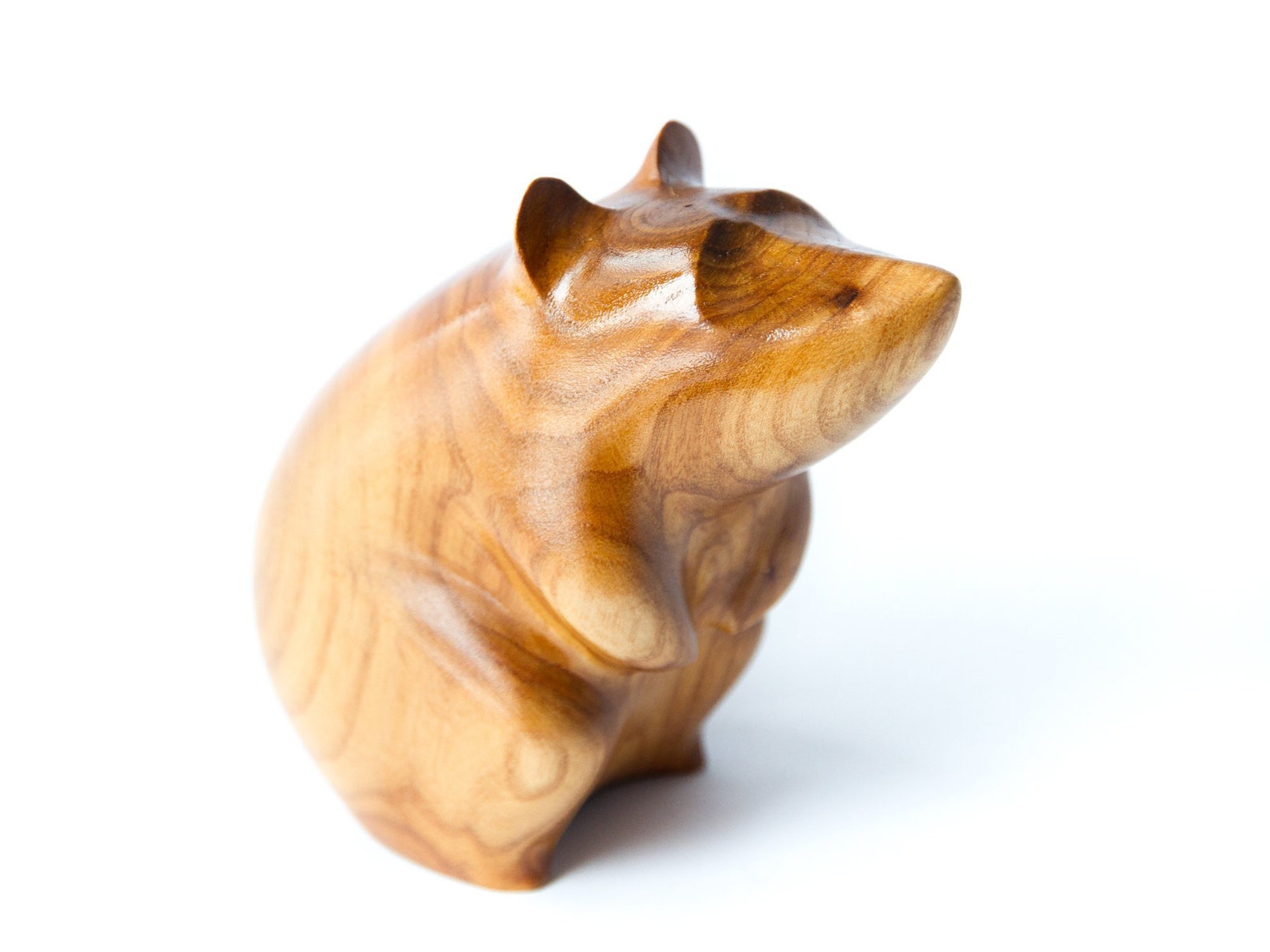 Wood Carving Rat Statue Etsy
