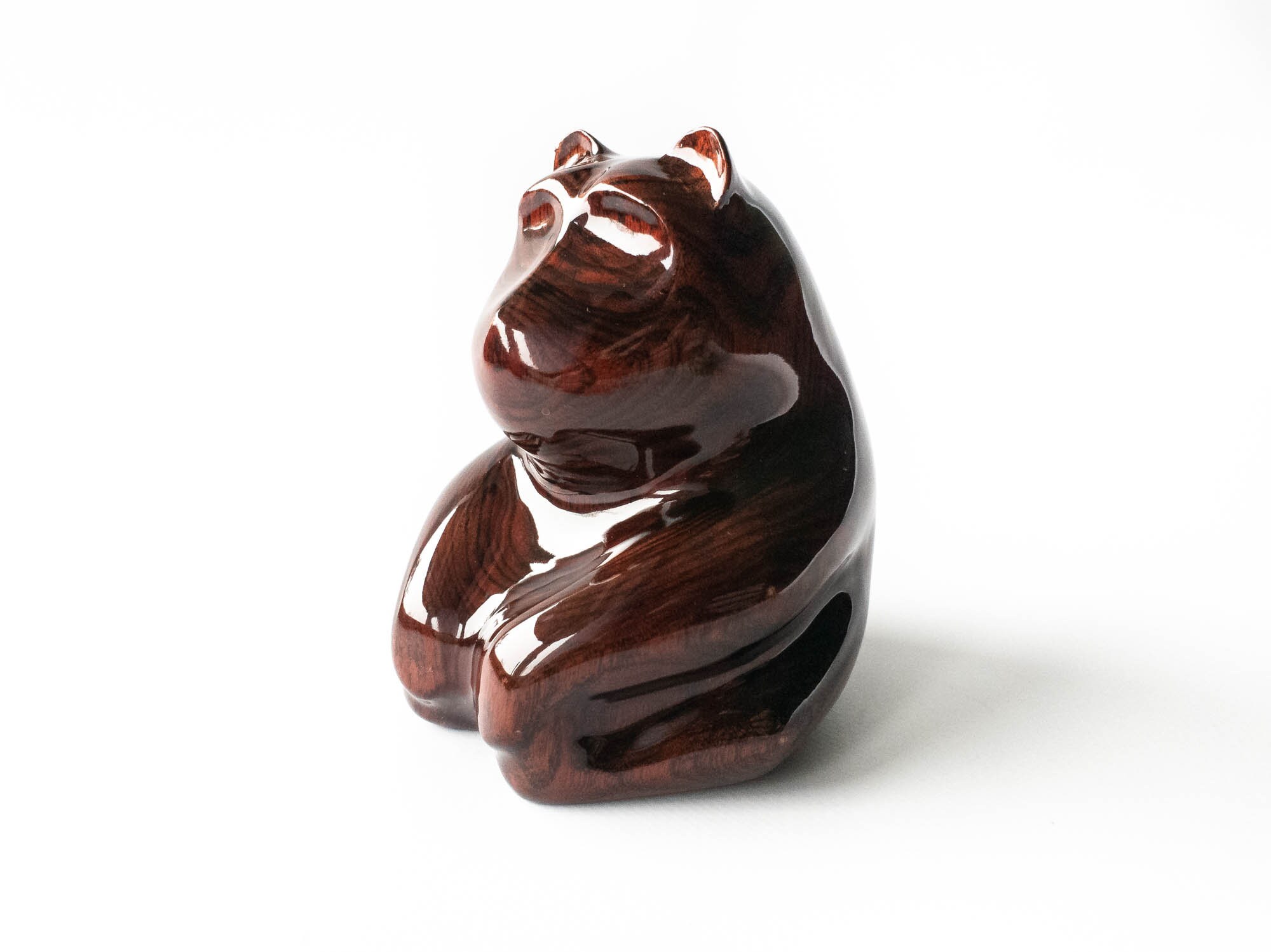 Wood Carving Panda Statue Etsy