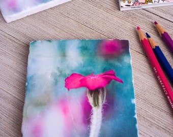 Flower Coasters ~ Watercolor Flower Drink  Coasters ~ Handmade Stone Coaster Set ~ Floral Coasters ~ Flower Art ~ Flower Decor ~
