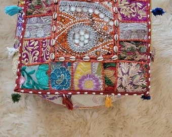 Decorative Indian Floor or Pillow / Cushion / Pouf / Ottoman Cover for ZEN - Bohemian Style - Spaces