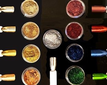 Magique Chrome miroir Pigment miroir paillettes poudre métallique poussière ongles paillettes ongles UV Gel vernis décorations
