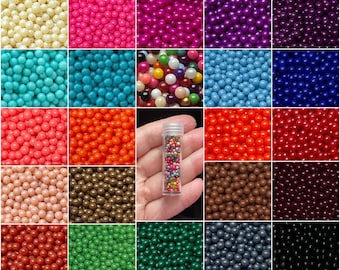 Glass Micro Beads No Hole 1.5mm-2mm fairy beads Nail Art Caviar beads hollow glass jewelry doll houses miniature fake sprinkles slime