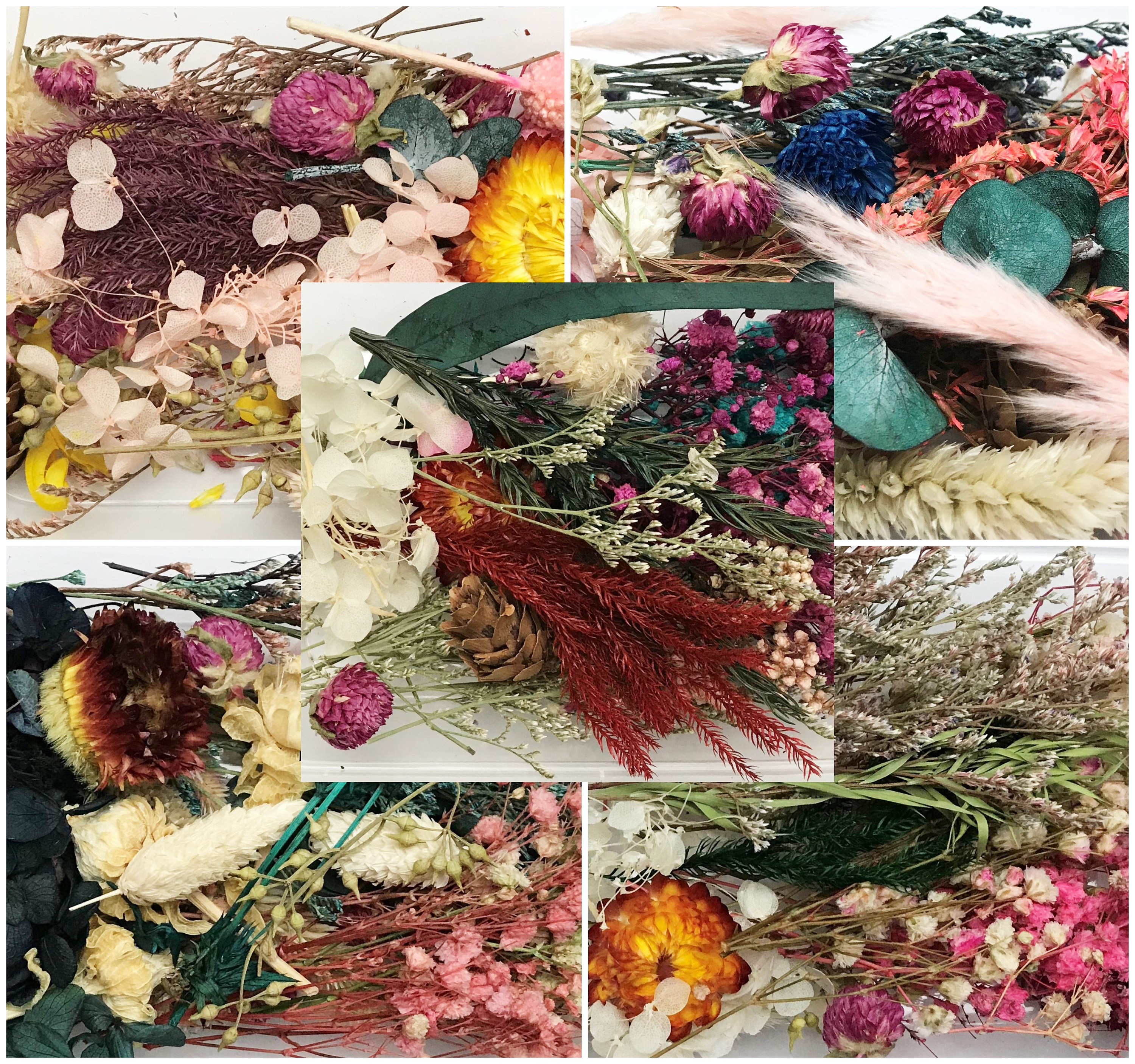 1 Box 10g Dried Flower Nail Decoration 12 Colors Natural Floral