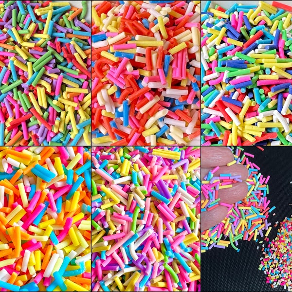 Argile polymère faux bonbons bonbons décorations de saupoudrage de sucre pour faux gâteau dessert nourriture maison de poupée, bijoux en boule de verre, remplissage en résine