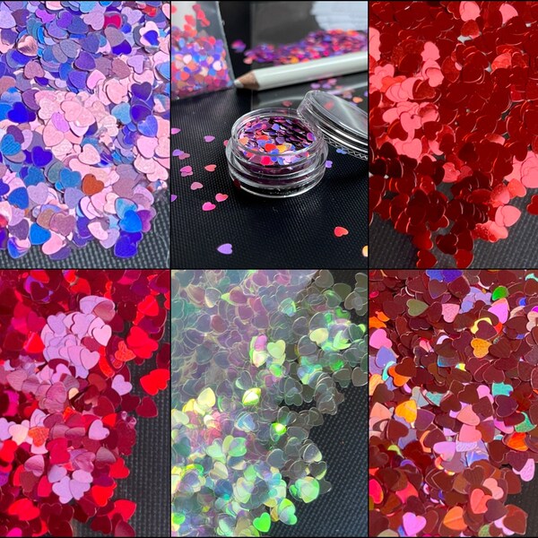 Heart Ultrathin Holographic 3mm Heart Sequins Laser Glitter Nail Sequin Paillettes