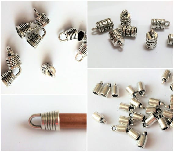 Silver end caps for jewelry Clearance