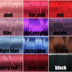 Embroidery floss, Viscose thread, Rayon thread polyester commercial Silk embroidery thread, Irish lace crochet tassel making image 3