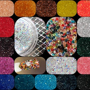 Polar Light Glasses Crystal Rhinestone Nail Charms Gems Flatback/ Mermaid  Sparkling Nail Art 50pcs 