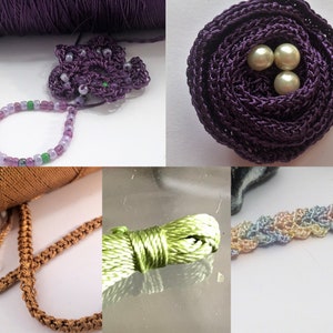 Embroidery floss, Viscose thread, Rayon thread polyester commercial Silk embroidery thread, Irish lace crochet tassel making image 9