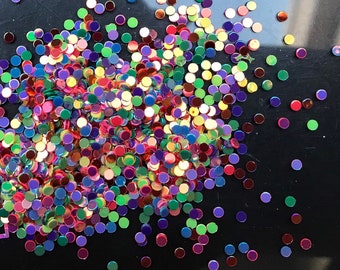 Holographic Round Nail Sequins dots form resin craft glass ball jewelry Decorations
