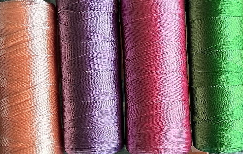 Embroidery floss, Viscose thread, Rayon thread polyester commercial Silk embroidery thread, Irish lace crochet tassel making image 8