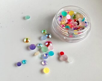 100 pcs Resin Strass Nail Art Decorations AB Crystal Rhinestones Stones 3D Manicure UV Gel Polish Charms