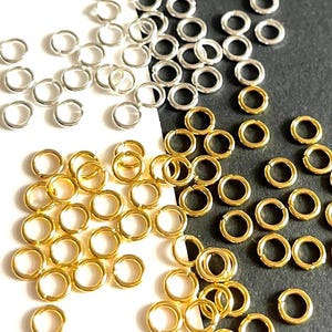 50 pcs Silver gold plated 5 mm jump ring, Open Jump Split Rings Connector , jewelry findings
