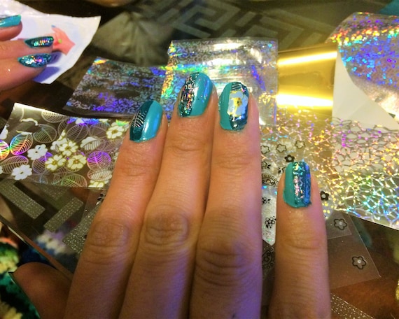NailArt super fine glitter for nails SANDY GLITTER AB GREEN - Fantasy  Nails