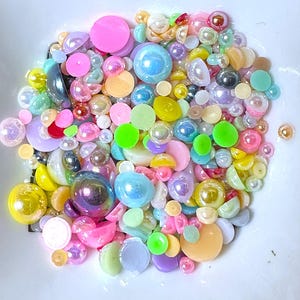 120 pezzi Mix formati Amaretto AB Colore Mezzo tondo Perline ABS Perle acriliche artigianali Perle flatback imitazione perle flatback, nail art,