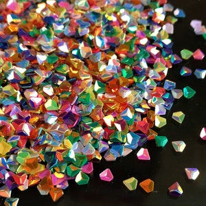 3 mm holografische Pailletten in Rautenform, 3D-PVC, lose Pailletten, Party-Bastelarbeiten, DIY-Nagelkunst, Dekorationskonfetti
