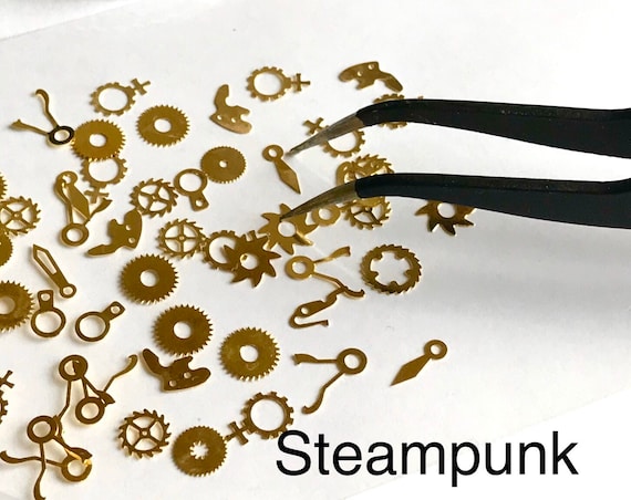 3D Metal nail charm Gear Stud Steampunk seashell Christmas mix stud hollow geometric frame metal nail art studs
