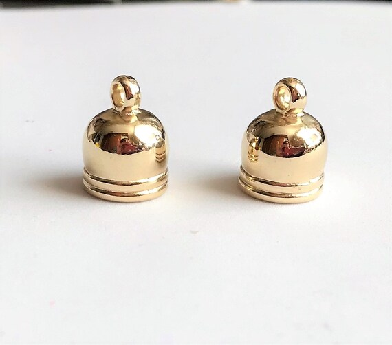 10pcs Brass Bell End Tip Bead Caps Jewelry Making Findings Antique Bronze