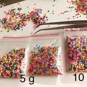 Polymer Clay Fake Candy Sweets Sugar Sprinkle Decorations for Fake Cake Dessert Food Dollhouse, Glass ball jewelry, resin material filling image 9