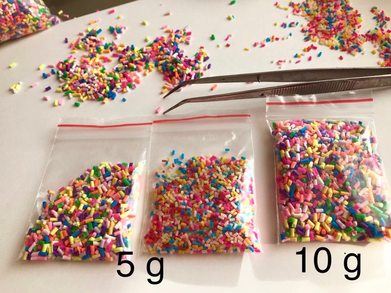 Argile polymère faux bonbons bonbons décorations de saupoudrage de sucre pour faux gâteau dessert nourriture maison de poupée, bijoux en boule de verre, remplissage en résine image 9
