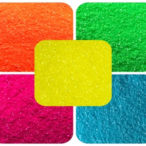 Fluorescence Neon Color 0.2 mm Fine Glitters Powders Acrylic Dazzling Glitters Pigment For Nail, Tattoo,Body Art,Make Up.