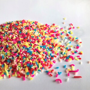Argile polymère faux bonbons bonbons décorations de saupoudrage de sucre pour faux gâteau dessert nourriture maison de poupée, bijoux en boule de verre, remplissage en résine image 6