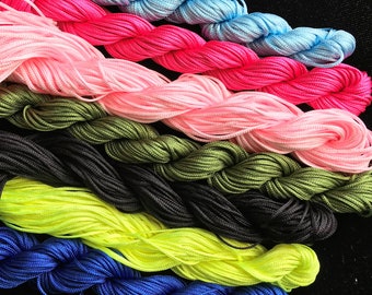 28M/roll 1mm Chinese Knotting Nylon Cord Thread String Beading Bracelet