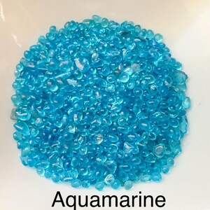 Irregular no hole beads Chameleon Stone nail beads 3D Nail Rhinestone Small Nail Art Decorations, holo beads Aquamarine