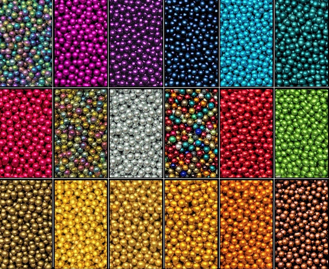 Metallic Glass Micro Beads No Hole 1.5mm2mm Beads, Nail Art Hollow