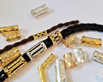 Treccia di capelli, perline per dreadlock, polsino regolabile, clip per acconciature fai da te