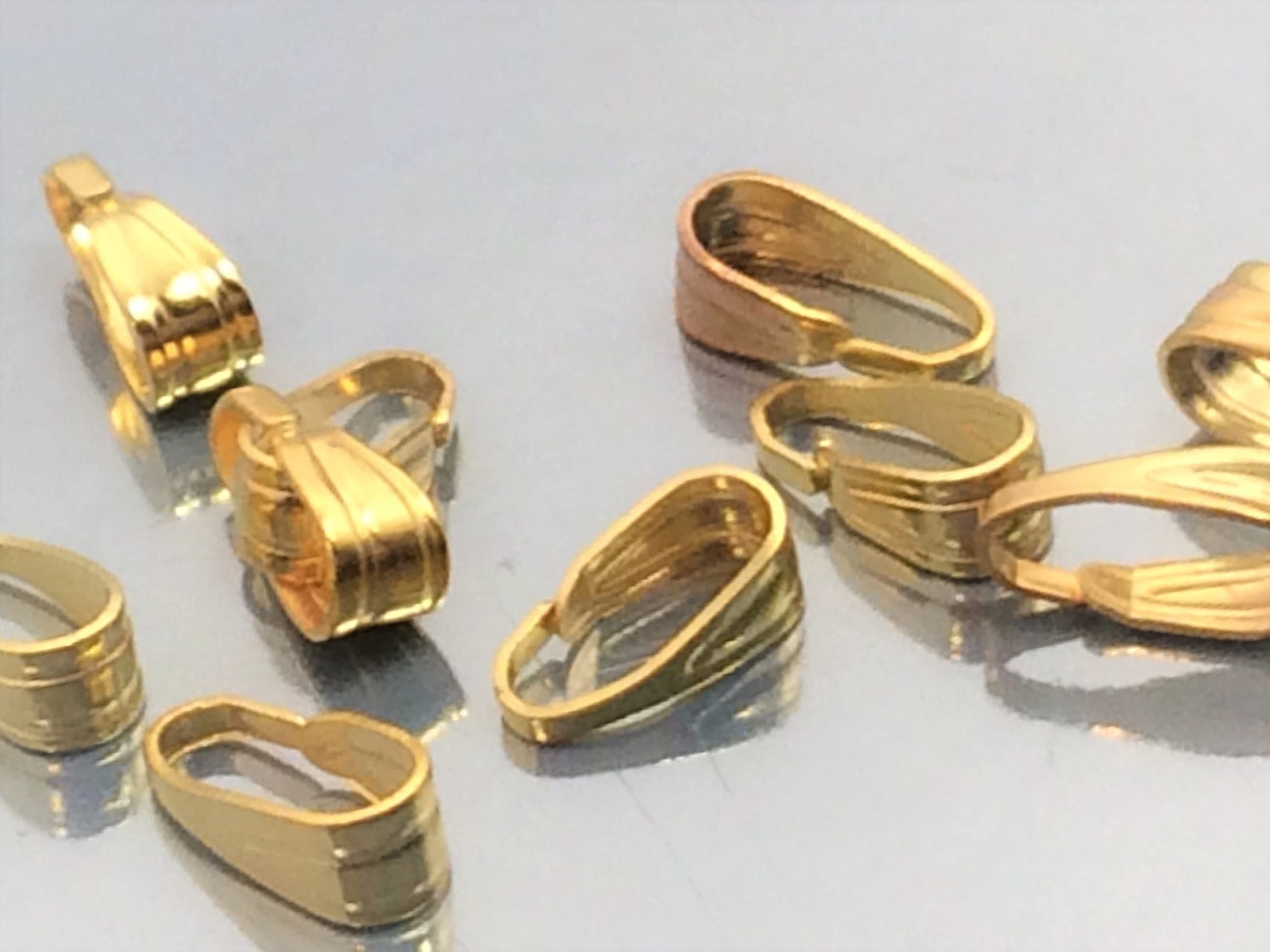 Snap on Bail Loops Pendant Bails Jewelery Findings , Clips Pendant ...
