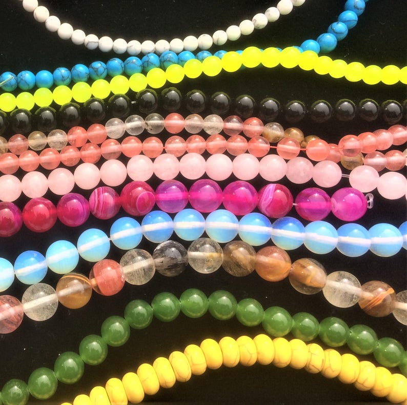 Loose Beads mala jewelry supplies Natural gemstone beads South America tourmaline Watermelon quartz,Turquoise Aventurine diy Emerald