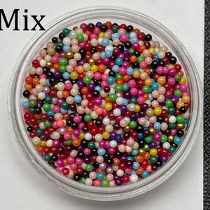 Microsfere di vetro senza foro da 1,5 mm a 2 mm, perline di caviale per nail art, gioielli in vetro cavo, case delle bambole, granelli finti in miniatura, slime