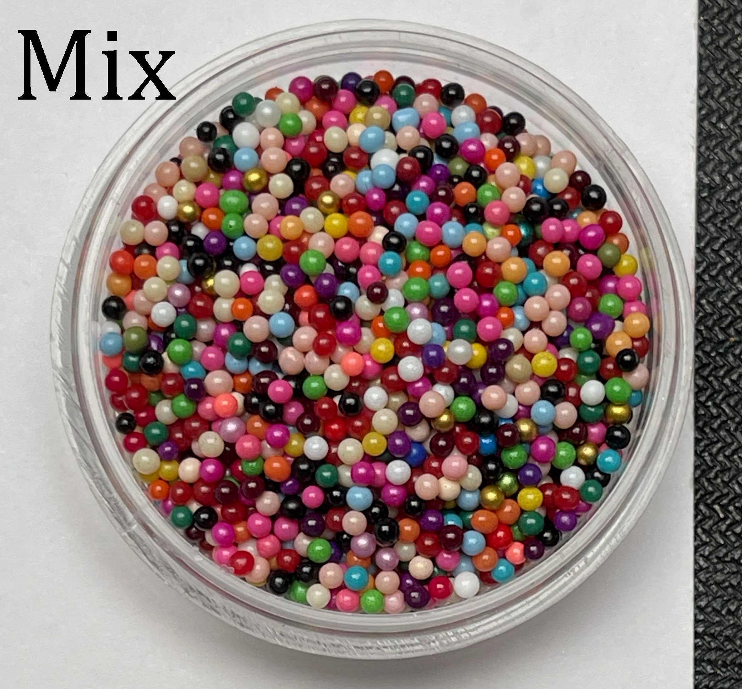 10000pcs/450g Transparent Glass Tiny Beads Round Rainbow Loose