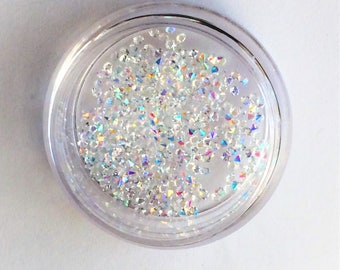 Micro zircon Diamond Nails Rhinestones Crystal Non Hot fix Rhinestones Need Glue Nail Art Decoration, 3D caviar Pixie crystal