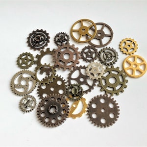 Zufällige Mischung aus Vintage-Legierung, mechanische Steampunk-Zahnräder und Zahnräder, zum Selbermachen, Anhänger, Schmuck, Basteln