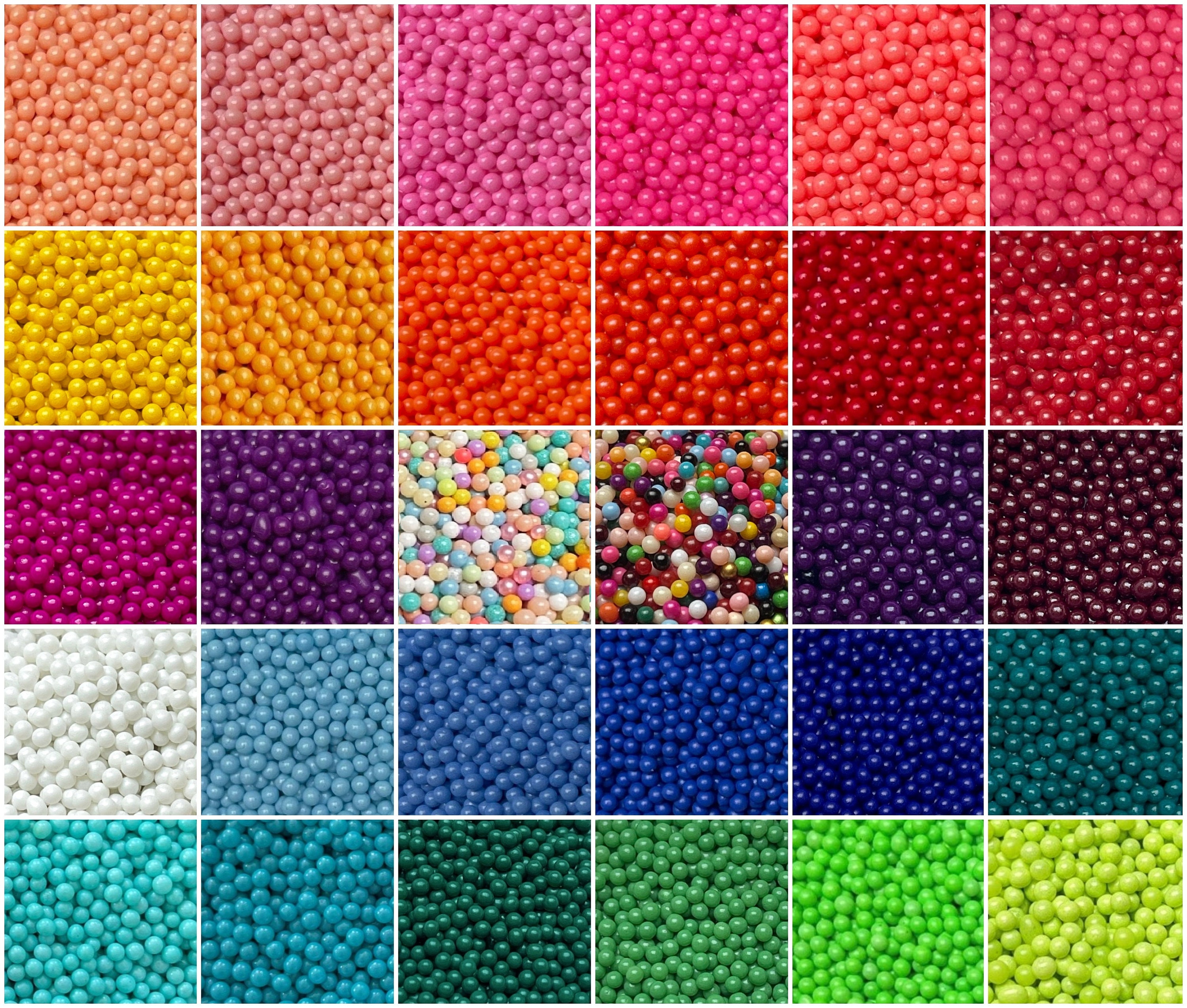 10000pcs/450g Transparent Glass Tiny Beads Round Rainbow Loose