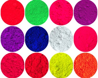 Mattes Neonpulver, Fluoreszenzpigment, Phosphorpulver, fluoreszierend, kein Leuchten im Dunkeln, Pulver für Make-up, Lipgloss, Nagellack, Staub, UV-Gel
