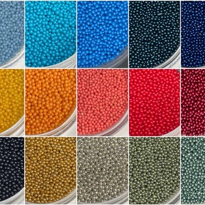 Glass Pearl Micro Beads No Hole1mm- 1.5 mm fairy beads, Nail Art Caviar beads, hollow glass jewelry, doll houses, miniature fake sprinkles