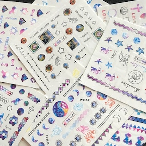 galaxy Color Nail Decor Sticker Stuff Unicorn Geometric Pattern Resin Jewelry Fillings Cartoon