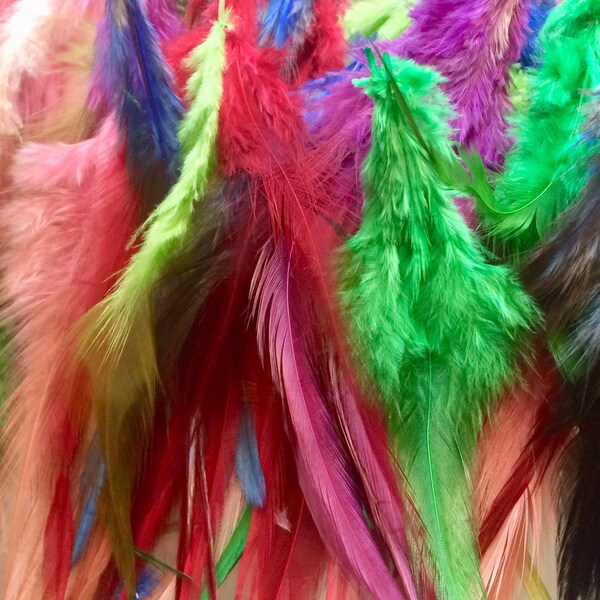 10/20 pcs Beautiful mix colors Rooster Tail Feathers 10-15cm feather jewelry room Crafts Decoration