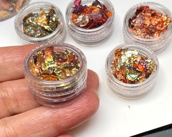 Heiße Blattgoldflocken zum Gleiten, Kunsthandwerk, Nageldekorationen, Malerei, Kunstharz, Scrapbooking, Polymer Clay