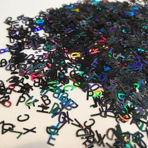 Laser con glitter per unghie con paillettes olografiche ultra sottili da 4 mm a forma di lettera Materiale ecologico per manicure con paillettes in PET ecologico