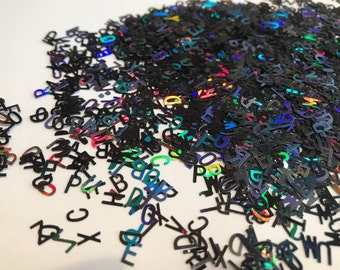 Holographic Ultra thin 4 mm letter shape Sequins Nail Glitter Laser Eco-Friendly PET Sequin Nails art Manicure Material