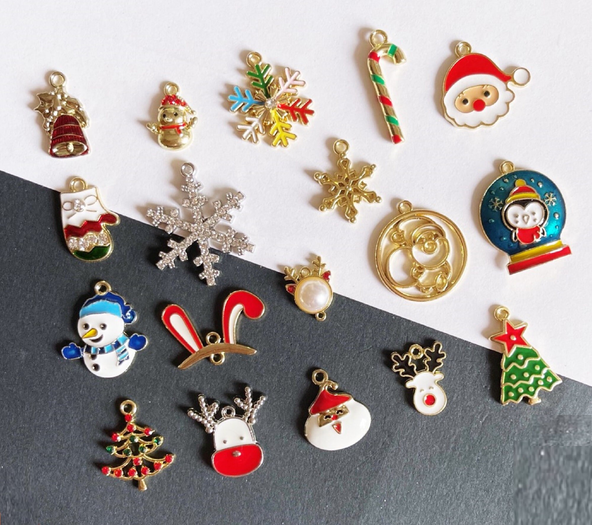 Enamel christmas charms best sale